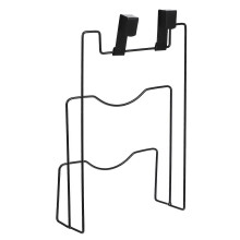 Porta coperchi in ferro nero, set da 3 pezzi regolabile da parete, organizer da cucina, 31 x 20 x 8 cm, per coperchi e utensili da cucina.