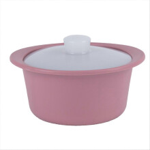 Silicone Microwave Steamer Pot with Lid and Handle, Steamer Bowl for Vegetables and Dumplings, Pink