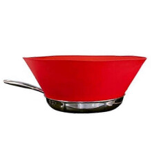 Silicone Splash Pot Lid, Anti-Overflow Cover, Red, Anti-Splash Oil Screen for Kitchen Cooking