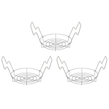 3 Pack Canning Racks, Stainless Steel Steamer Racks for Water Bath Canning and Pressure Canning, Silver, 29.5cm Diameter, Hold 8 Pint or 7 Quart Jars