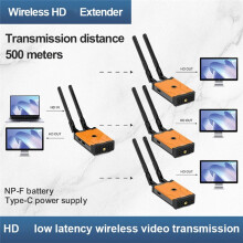 Extensor Inalámbrico de 500 M Compatible con Múltiples Escenarios. Garantiza Baja Latencia para TV, DSLR, Proyector y Portátil (UE).