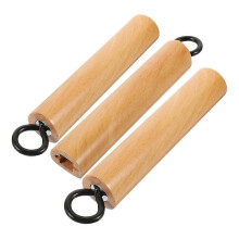 3 Pieces Universal Cookware Handle Replacement, Light Brown Wood and Iron Heat Resistant Handles for Woks and Frying Pans