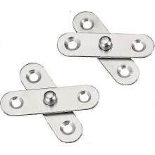 Charnières de porte en acier inoxydable, lot de 8, antirouille, 57x16x2 mm, pour portes intérieures et placards