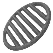 Grille de foyer en fonte, couleur grise, 16x16x0,7 cm, accessoire de cuisson extérieure pour barbecue et camping