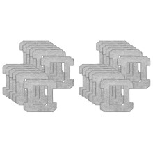 Lot de 24 lingettes de nettoyage réutilisables pour robots de nettoyage de vitres Ecovacs Winbot W1 Pro, W1, W2 et Omni W2