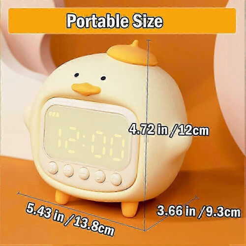 Duck Alarm Clock Night Light for Kids with Dimmer, Sleep Timer & USB Rechargeable 1