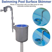 Wall Mounted Pool Skimmer Surface Separator Compatible with Filter Pump