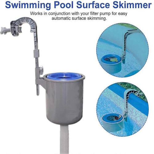 Wall Mounted Pool Skimmer Surface Separator Compatible with Filter Pump