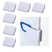 Self Adhesive Shower Curtain Clips - 6 Pack Windproof Splash Guard for Fabric Shower Curtains