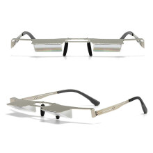 Gafas prismáticas para ver películas tumbado en la cama con montura metálica mejorada y reflejo de imagen HD