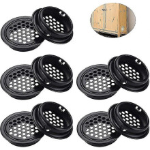 Round Stainless Steel Ventilation Grilles, 10 Pack, Silver Mesh Honeycomb Design, for Cabinet Wardrobe Shoe Storage Ventilation