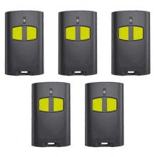 5er-Pack Garagentor-Fernbedienungen als Ersatz, kompatibel mit BENINCA TO.GO 2VA, 433,92 MHz Rolling Code, schwarzes ABS
