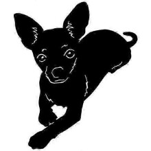 Ihana heijastava chihuahua-auton ikkunatarra, vedenkestävä, PET-materiaalista, ajoneuvoon, moottoripyörään, kannettavaan tietokoneeseen