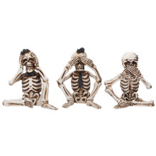 Statue de décoration fantôme squelette en résine, 12x11x12cm, pour décoration d'Halloween intérieure et extérieure