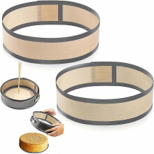 Protector de silicona para moldes desmontables de 23 cm (9 pulgadas), tapete antiadherente ajustable para hornear.