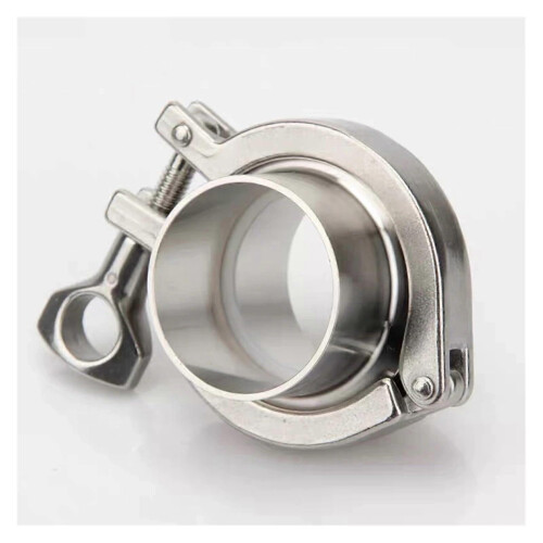 Tri Clamp 2 Polegadas Compatível com Sistema Sanitário 64mm, Ferrule de Solda 51mm, Junta de Silicone, Aço Inoxidável SUS304