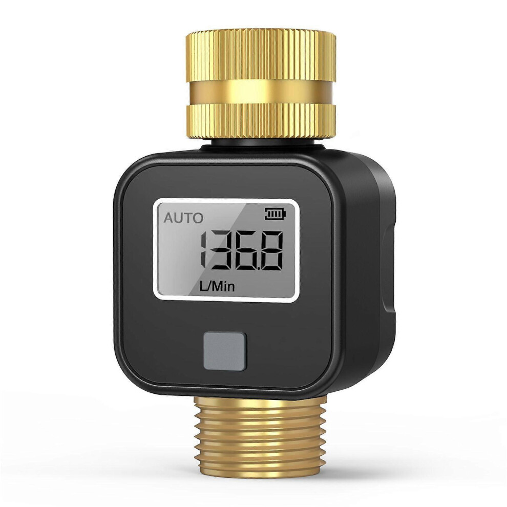 Lcd Electronic Water Meter, 3/4 Inch Bsp Threaded Fitting, Real-Time Water Flow And Volume Sensor, For Garden, Swimming Pool, Irrigation 6901168160770