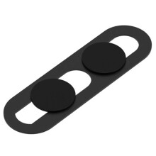 Deslizador de tapa de cámara frontal, aluminio y plástico, negro, protección de privacidad Compatible con móviles tabletas portátiles