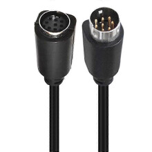 Cabo DIN 8 pin Compatível com TVs, monitores, projetores, DVR, DVD, receptores áudio/vídeo, construção resistente