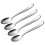 36pcs Silver Mini Dessert Spoons, Plastic with Metallic Shine, 9.8cm 1