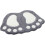 40 x 60 cm Non-Slip Absorbent Bath Mat - Gray, Large Foot Design, Creative Shape, Polyester 1