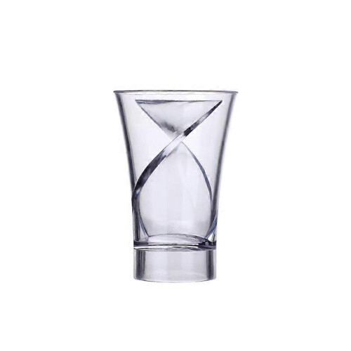 Plastic Double Chamber Shot Glass, 30 ml Crystal Polystyrene Mini Cocktail Maker 2