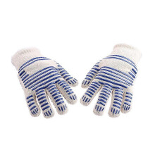 (blau, M) Extrem hitzebeständige Grillhandschuhe (bis 150 C), rutschfeste Silikon-Küchenhandschuhe