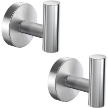 Gancho de pared de acero inoxidable LYLIN para toallas, baño, cocina, sala de estar y oficina (juego de 6)