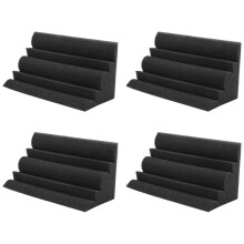 4 Pack Corner Bass Trap Acoustic Foam Panels for Studio Sound Absorption 12x12x24cm