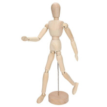 Wooden Movable Limbs Human Figure Model YEMAA Art Sketch Puppet Toy for Home Decoration
