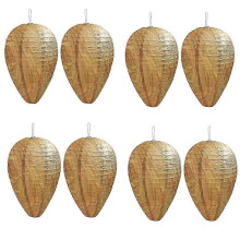 8 Pack Mini Paper Wasp Nest Decoy Hanging Fake Hornet Yellow Jacket Repellent