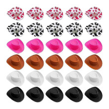 30 Sombreritos de Vaquera en Miniatura, Sombreros para Muñecas en Miniatura para Disfraces de Fiesta y Juegos de Imitación