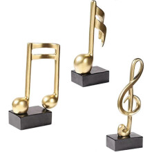 Modern Music Sculpture Statue, Key Decor, Artistic Figure Ornament, 3-Piece Set