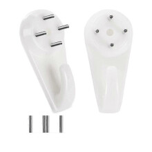40 Heavy-Duty Wall Hooks for Concrete, Plaster & Hard Walls, Perfect for Hanging Pictures, Tapestries, Clocks & More