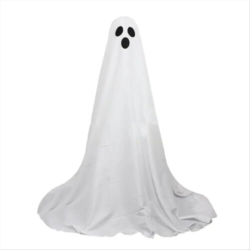 Halloween Ghost LED Light Up Creepy White Ghost Standing Decoration