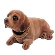Car Dashboard Dachshund Puppy Decoration, Nodding Head Dog for Vehicle