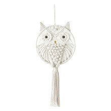 Handwoven Macrame Owl Dream Catcher Wall Hanging Pendant Home Decor