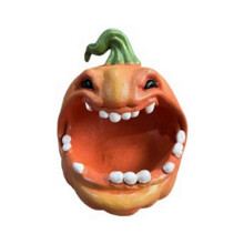 Halloween Pumpkin Storage Box Large Mouth Cartoon Resin Figurine B