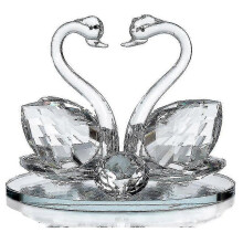2025 Xianrenge Crystal Glass Swan Couple Ornament Gift Set