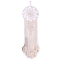 Décoration murale en macramé, feuille bohème, attrape-rêves en coton tissé, pendentif art déco pour la maison