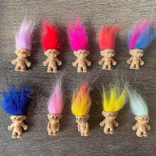 10 adorables mini muñecos troll decorativos para tartas, figuritas lindas para manualidades y colección.