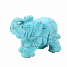 5cm Natural Jade Carved Elephant Statue Home Decor (No. 01)