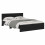 VidaXL vidaXL Bed Frame with Headboard Black Oak 150 x 200 cm Engineered Wood 4