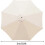 Capa de Guarda-chuva Compatível com 3m 8 Rib Parasol, Tecido Impermeável e Anti-UV 2