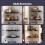 Levede 2 Pack Floating Corner Shelves Cable Cut-Out Wall Mounted Storage Black 6