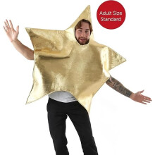 Weihnachtskostüm für Erwachsene, großer goldener Stern