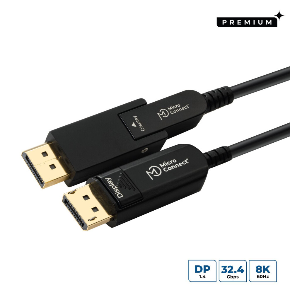 Microconnect Premium Optic Fiber Mini Displayport 1.4 To Displayport Cable 50M 5704174034872