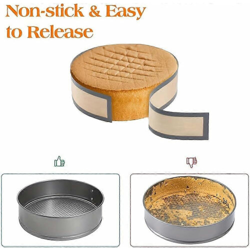 Silicone Springform Pan Liner for 9 Inch Pans, Adjustable Non-Stick Baking Mat 1