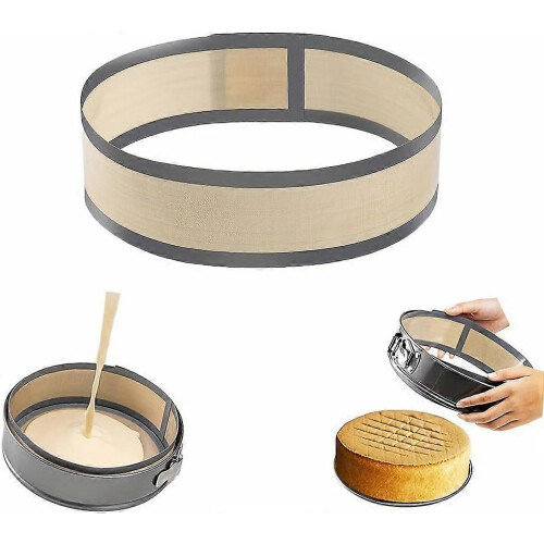 Silicone Springform Pan Liner for 9 Inch Pans, Adjustable Non-Stick Baking Mat 2