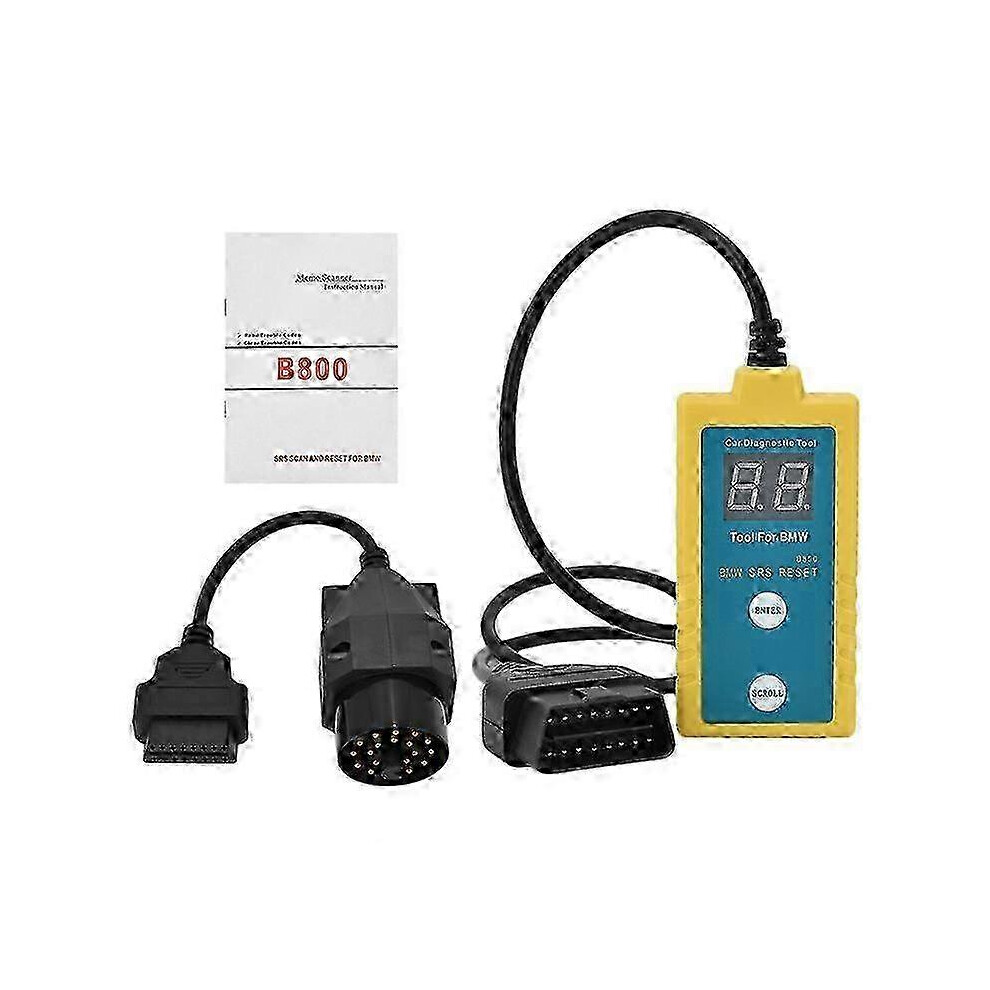 B800 Srs Airbag Reset Tool Compatible With Bmw E36 E46 E34 E38 E39 Z3 Z4 X5 1994-2003, Read Clear Airbag Trouble Codes With Lcd Display 6901168301463
